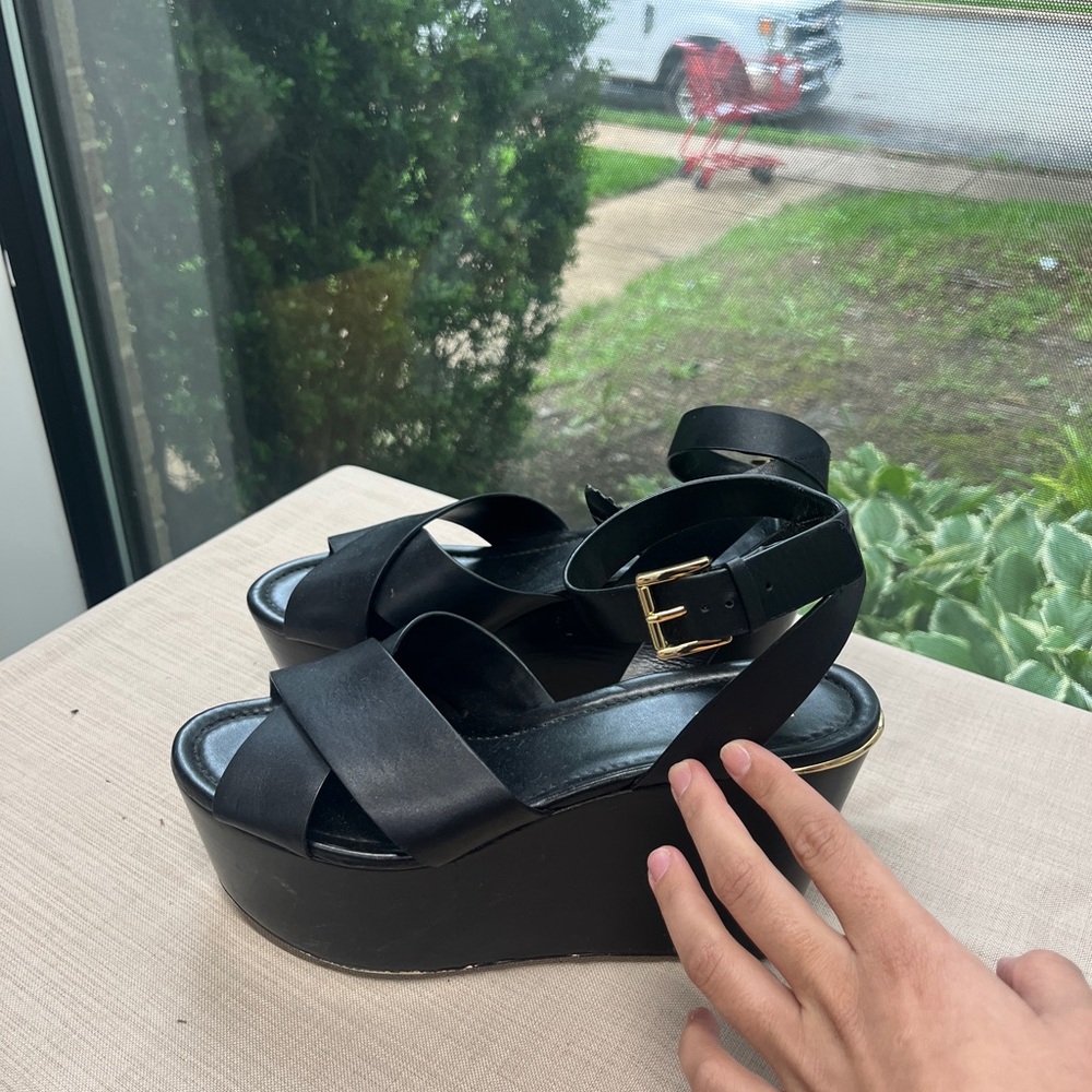 Michael Kors Black Platform Shoes with Chunky Sole